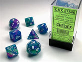 CHESSEX - Dados Poliédricos Waterlily/white Festive - Gamesmart